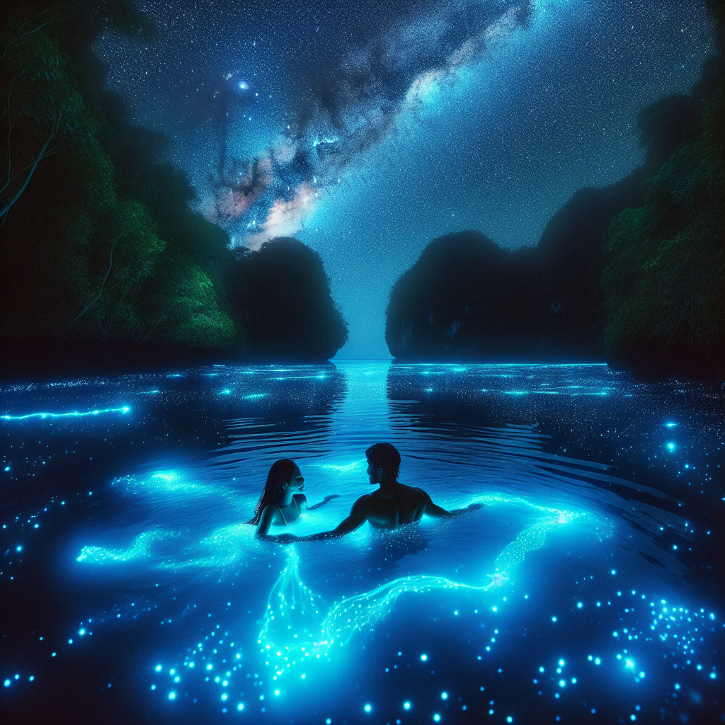 Swim in a bioluminescent bay
