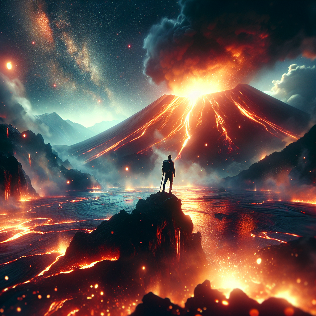 Stand at the edge of an active volcano