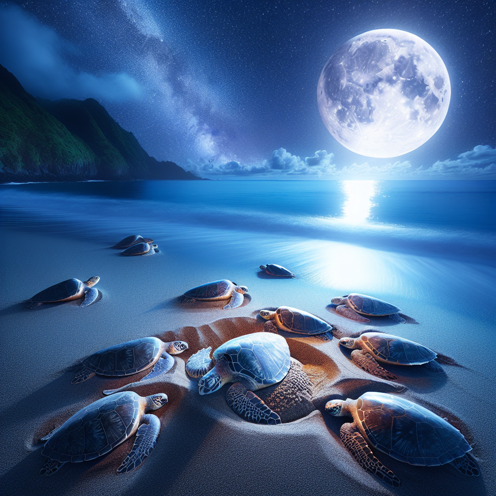 Watch sea turtles nest on a beach