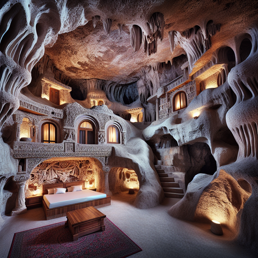Stay in an underground cave hotel