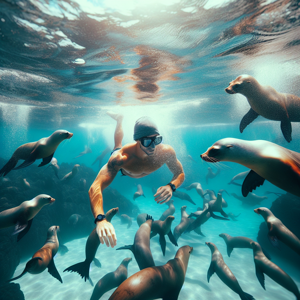 Swim with sea lions in the Galapagos