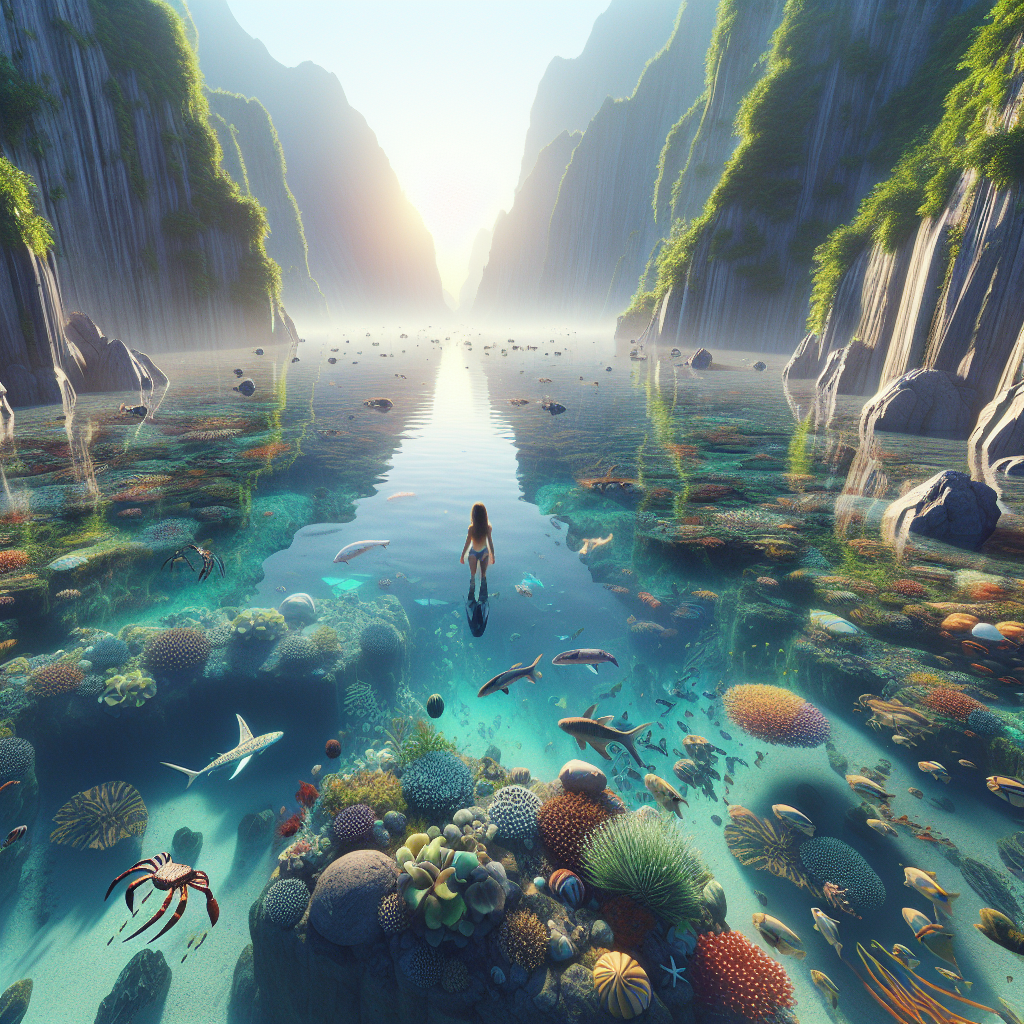 Swim in a tidal pool ecosystem