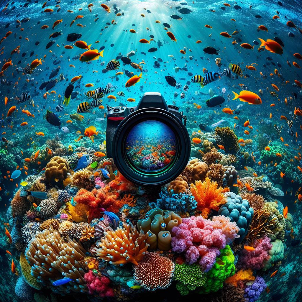 Take underwater photography of marine life
