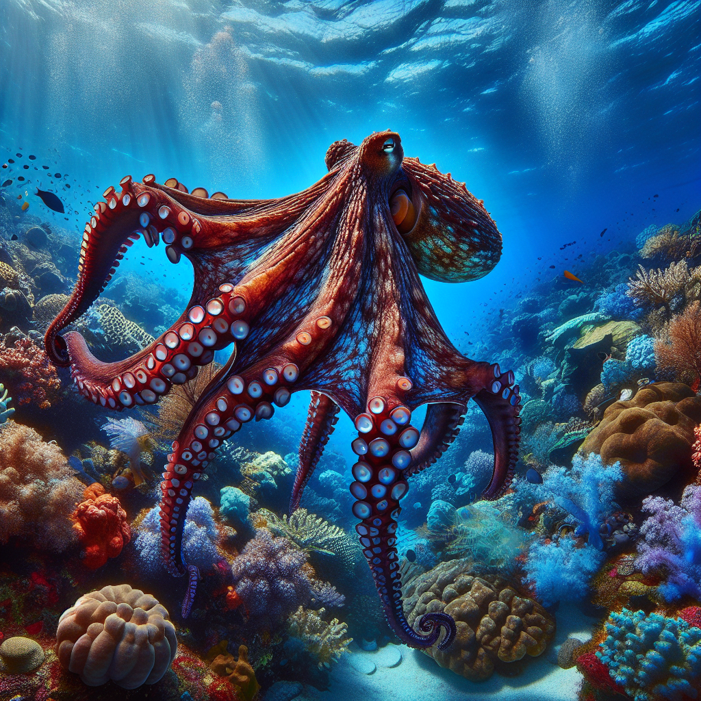 Dive with giant Pacific octopus