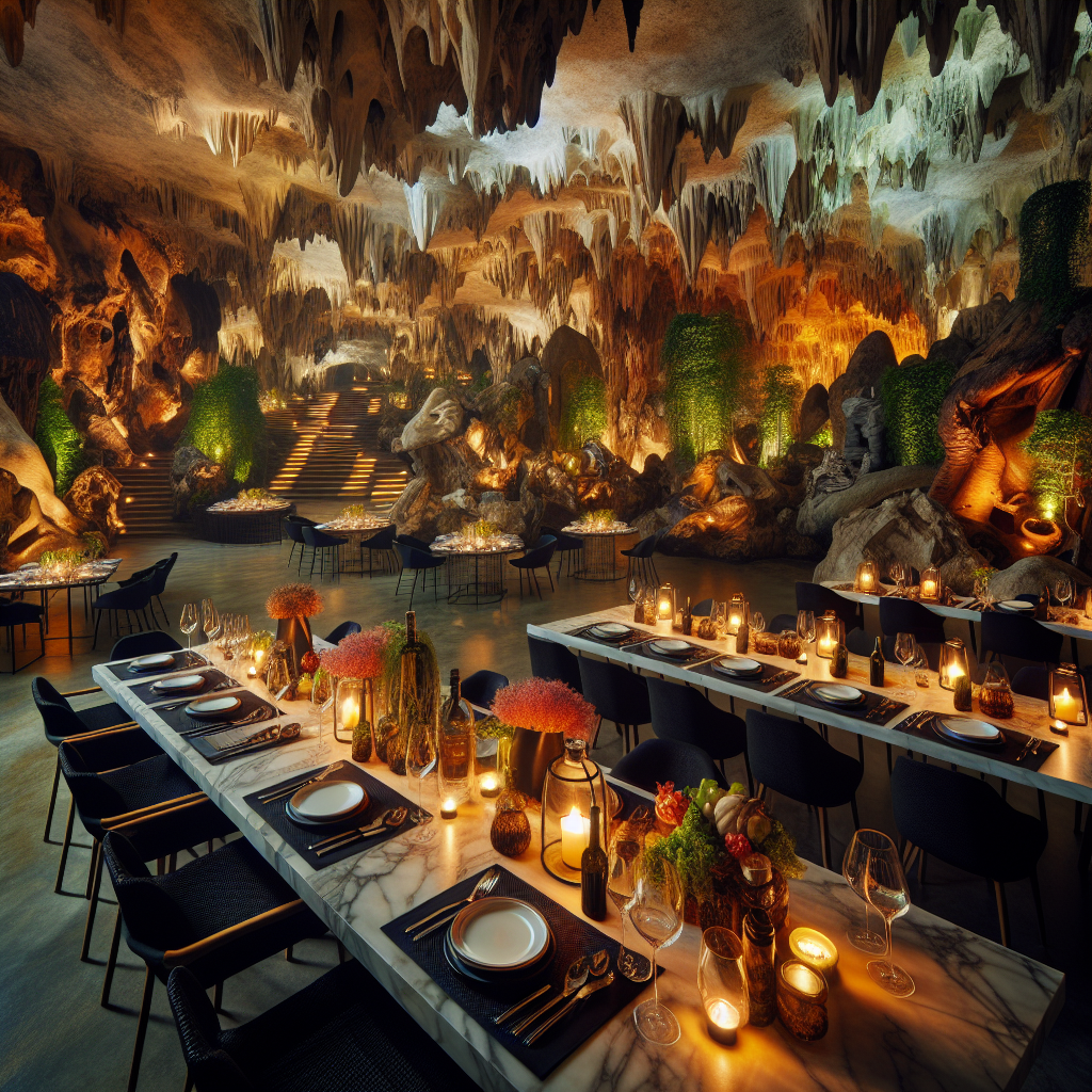 Eat at a restaurant inside a cave