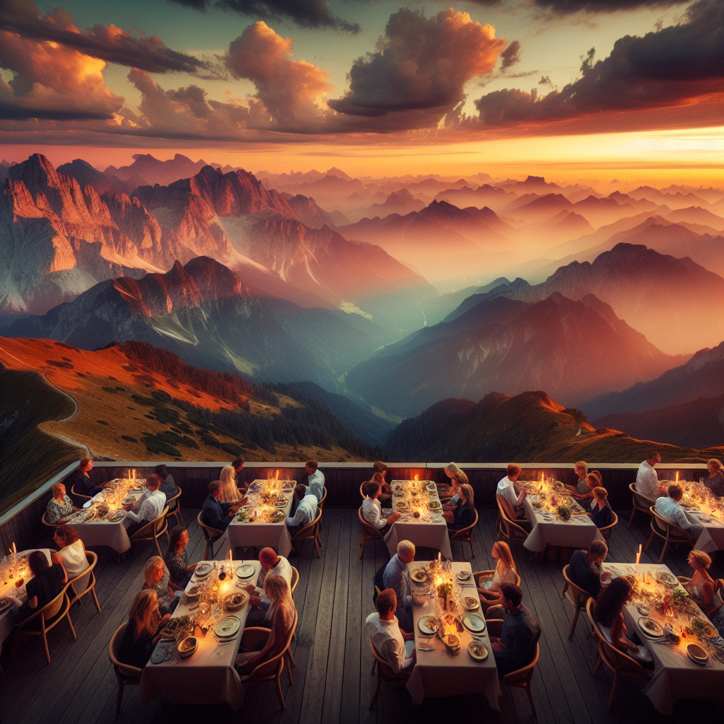 Dine at a restaurant on a mountain peak