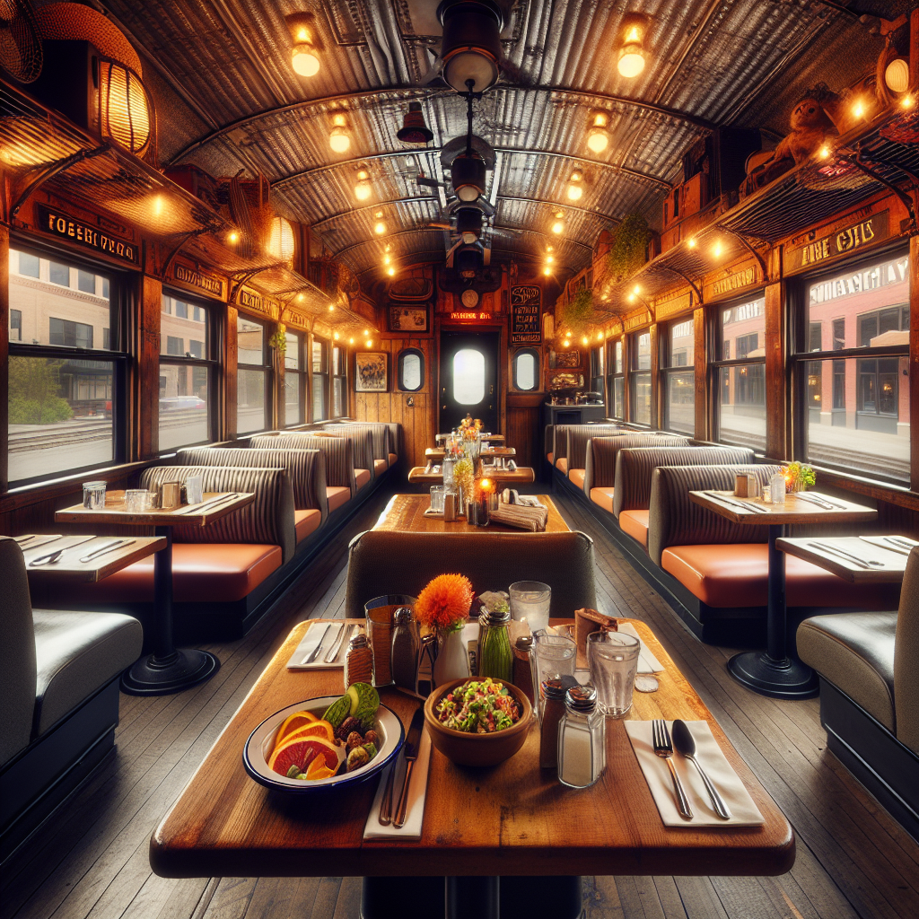 Have a meal at a restaurant in a converted train car