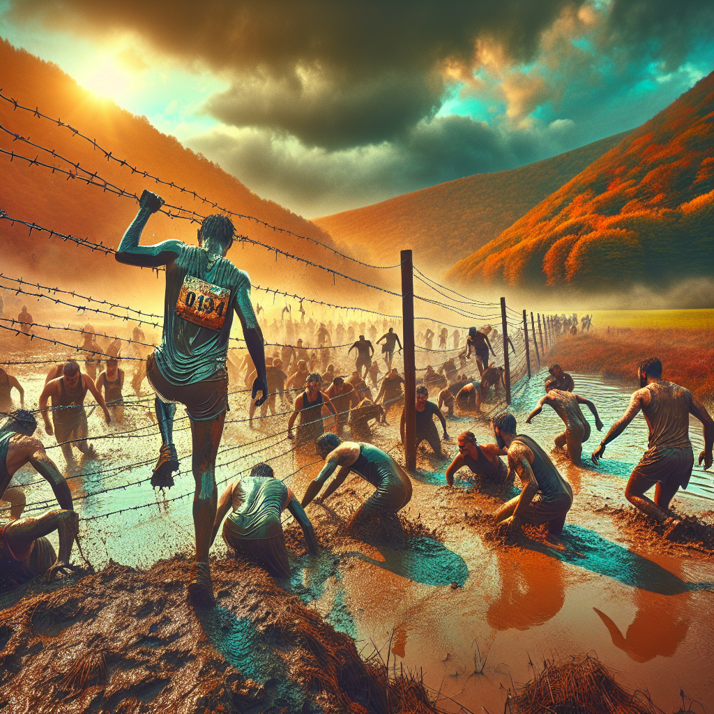 Participate in a mud run obstacle course