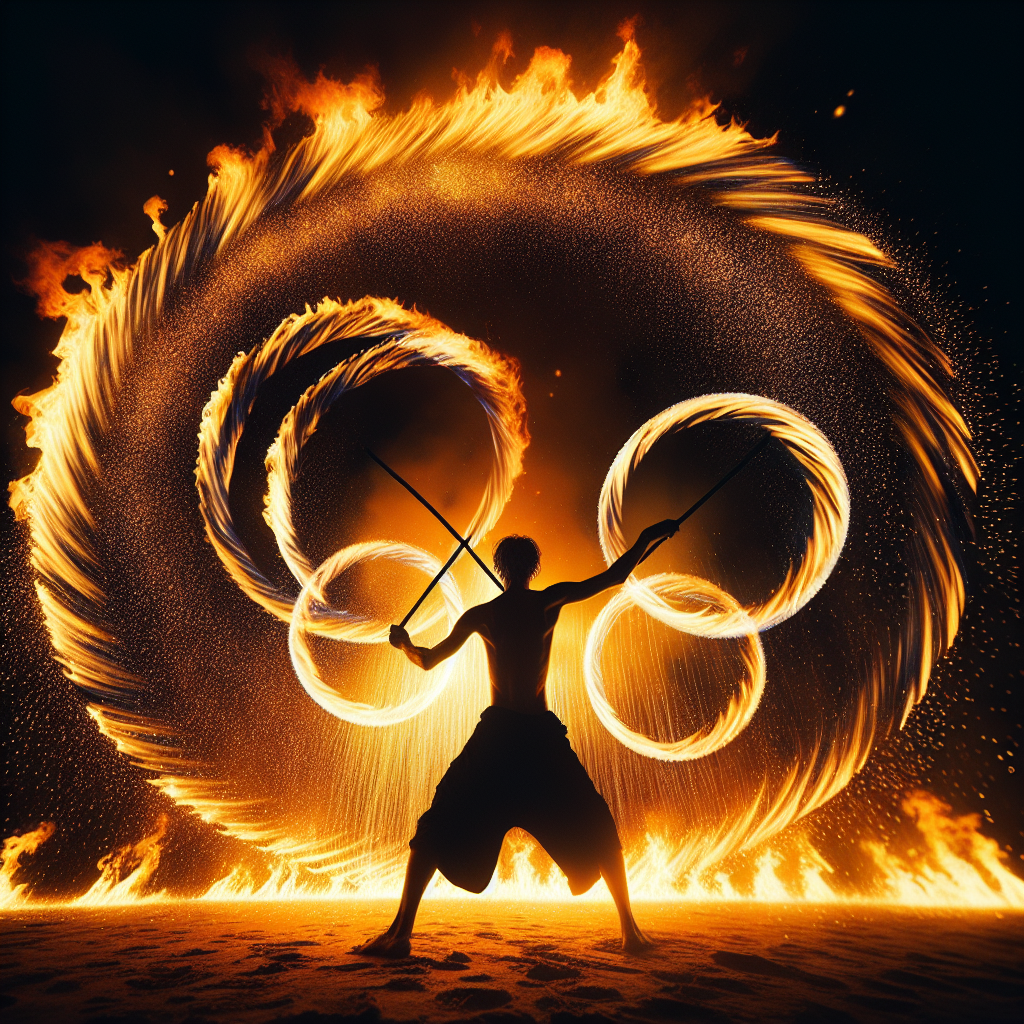 Master the ancient art of fire poi spinning