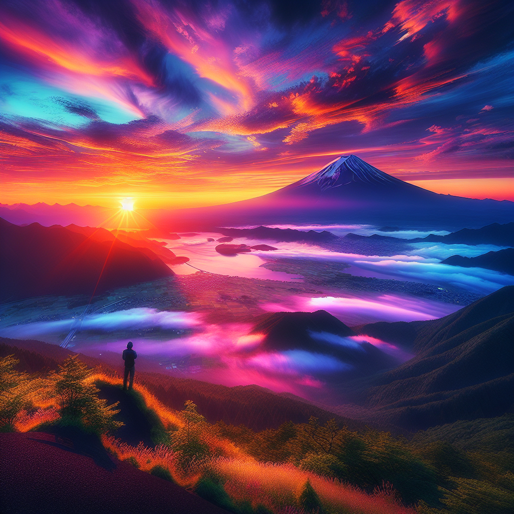 Watch the sunrise from Mount Fuji
