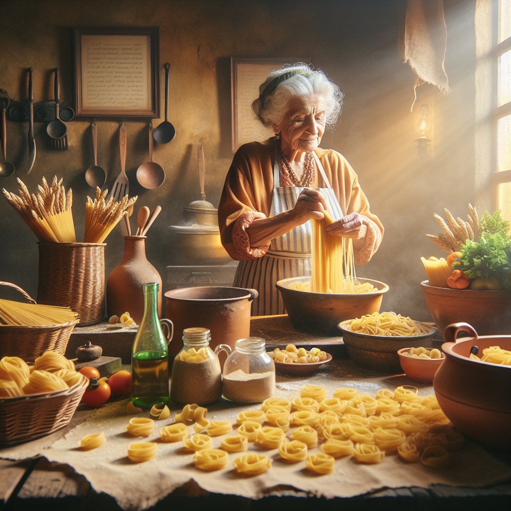 Eat fresh pasta made by an Italian grandmother