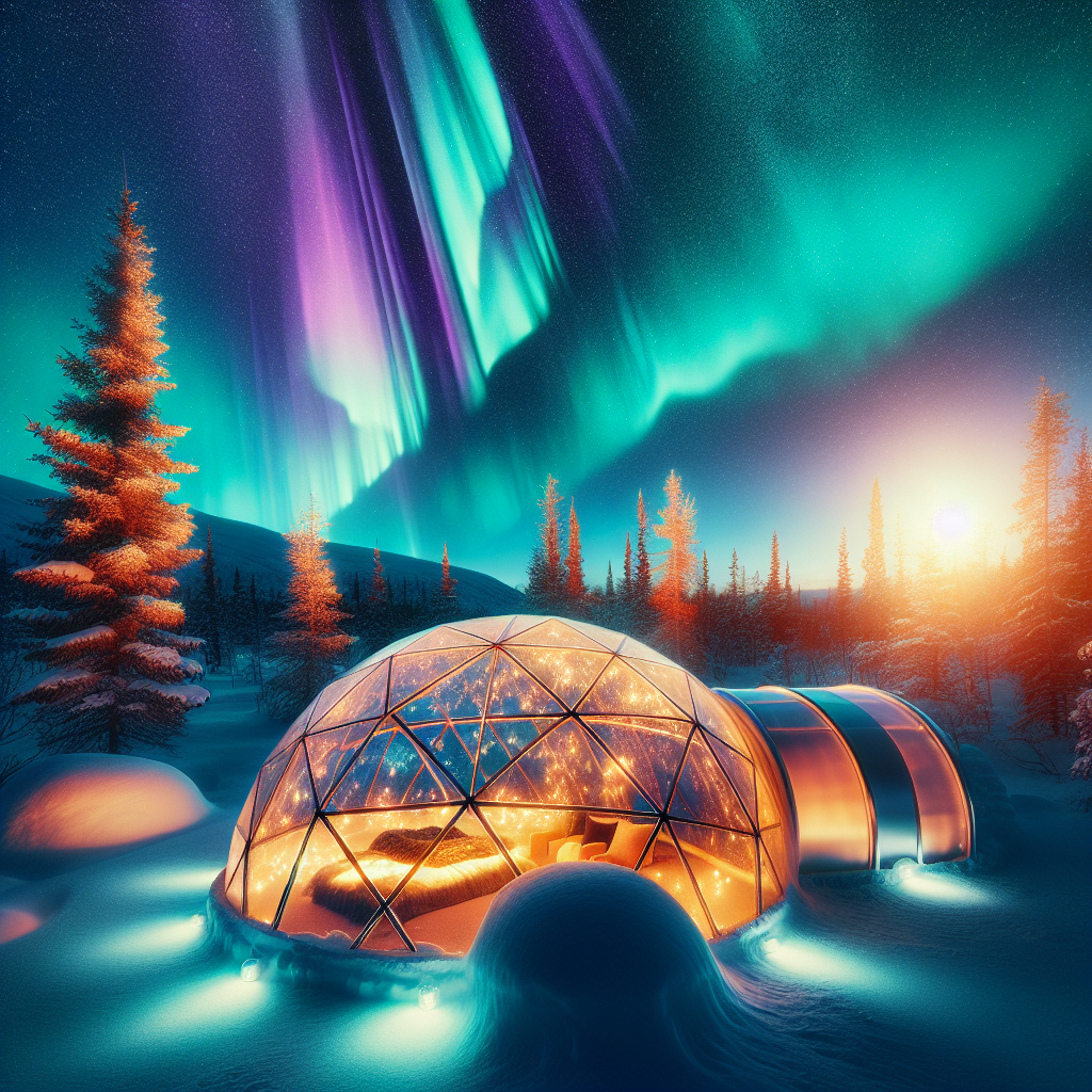 Watch the Aurora Borealis from a glass igloo