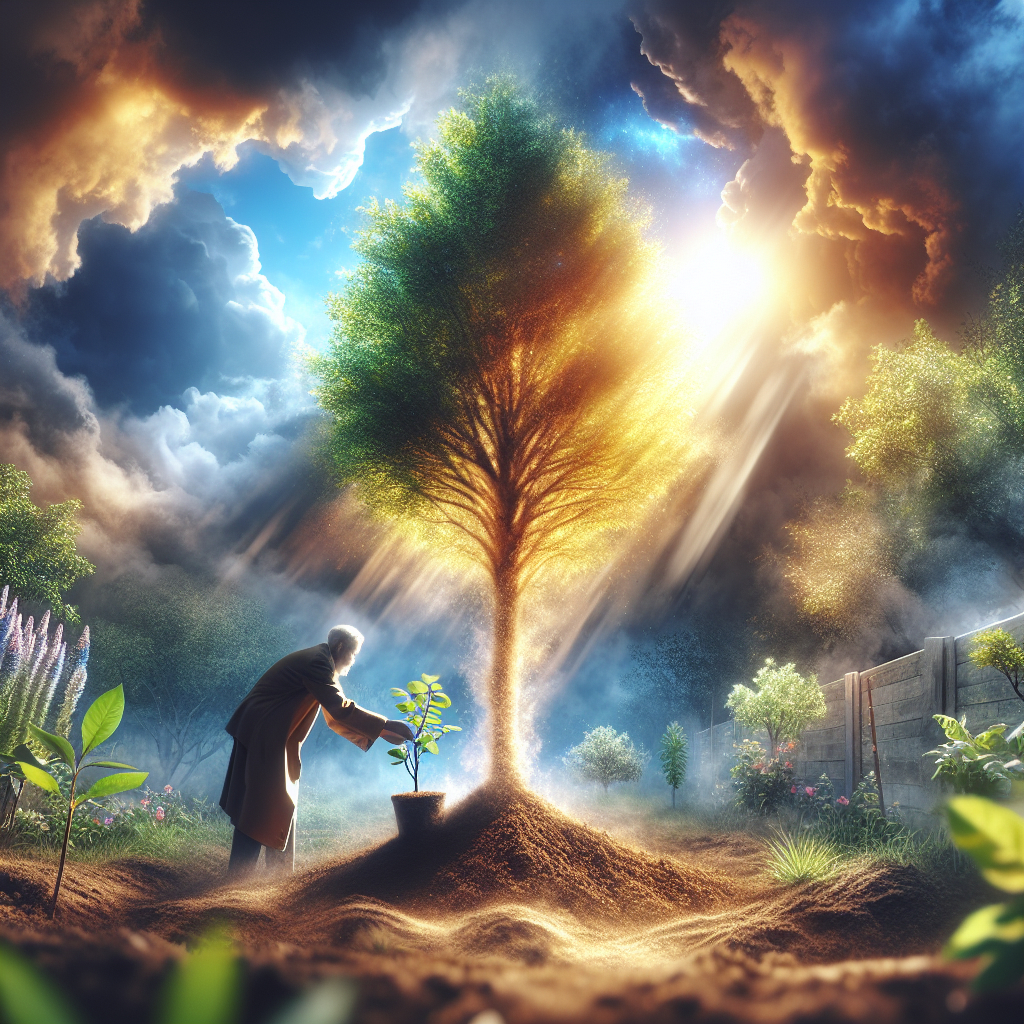 Plant a tree and watch it grow over years