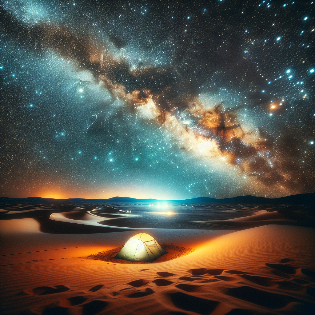 Sleep under the stars in a desert