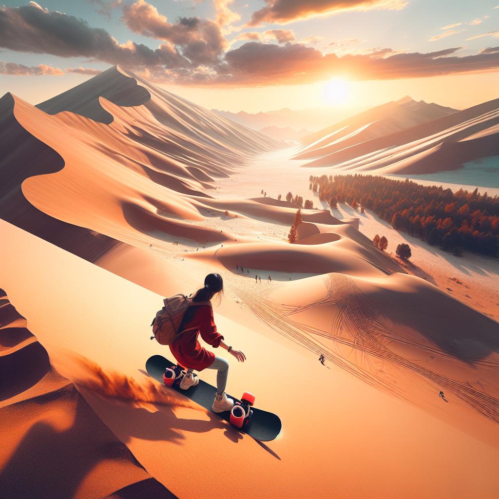 Go sandboarding down massive dunes