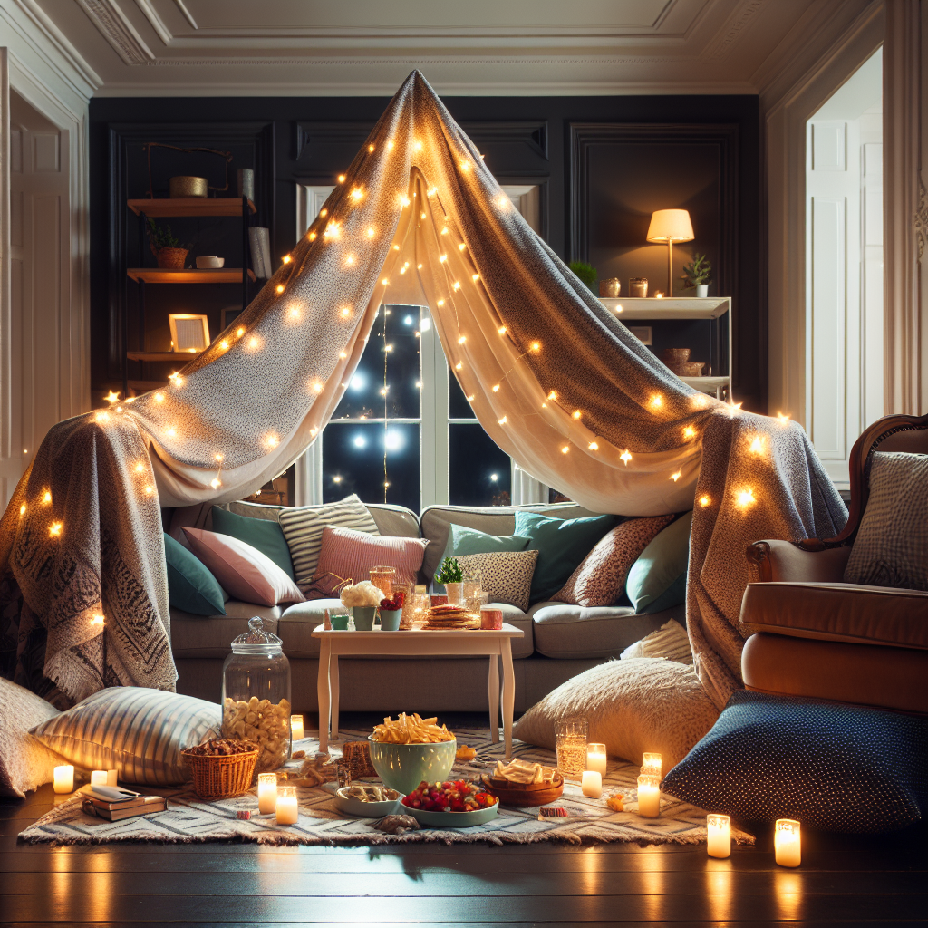 Build a fort and have an indoor campout