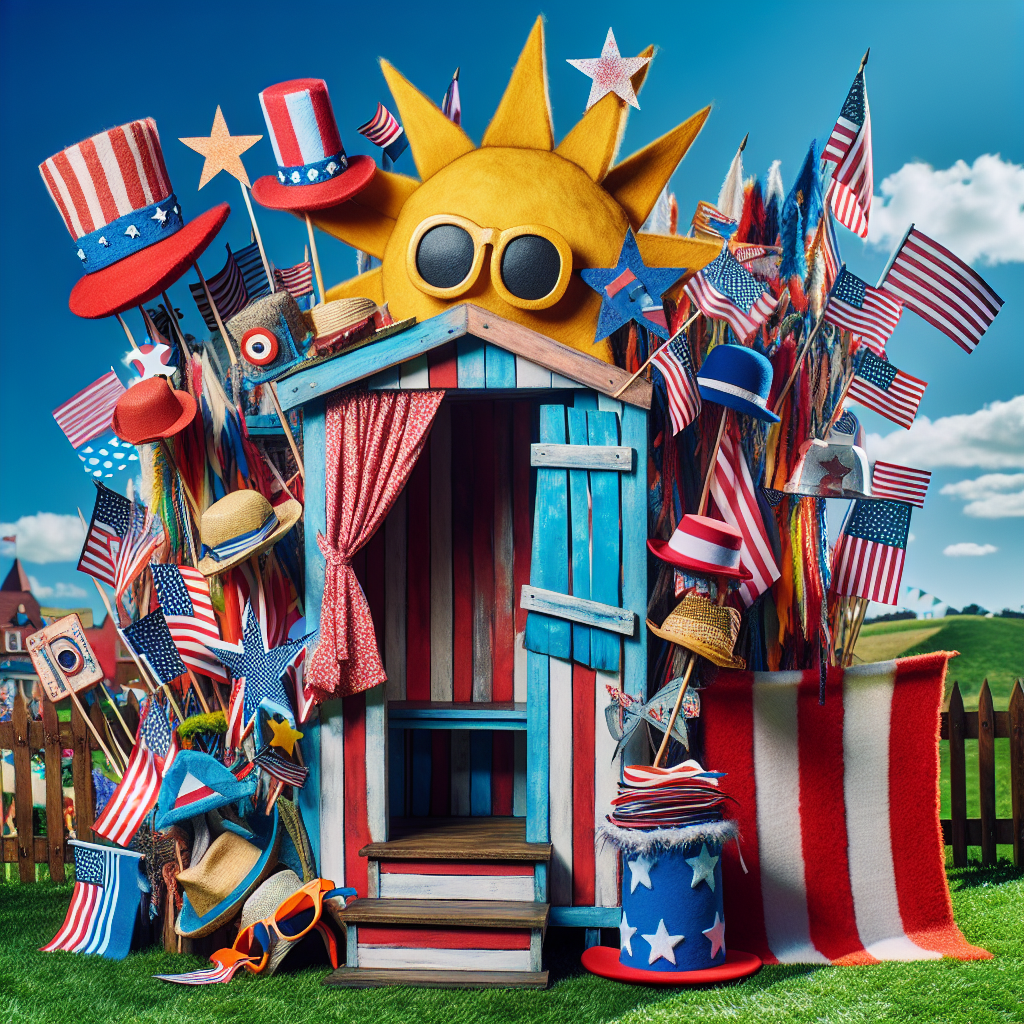 Set up a patriotic photo booth