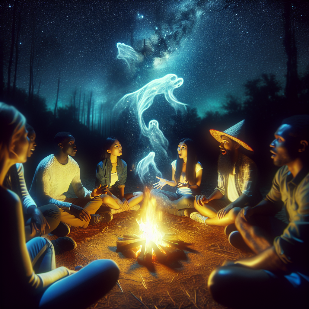 Tell ghost stories around a campfire