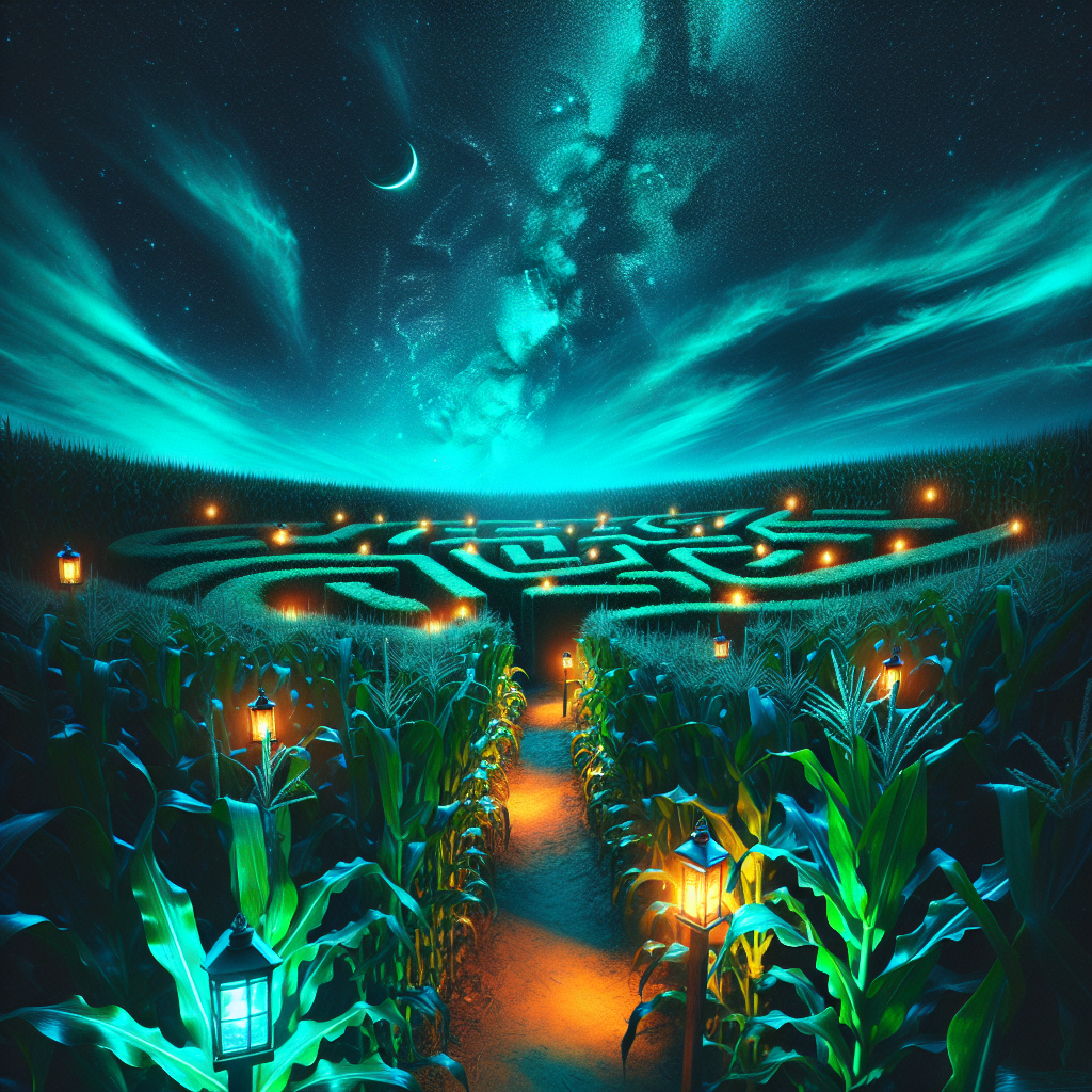 Visit a corn maze at night