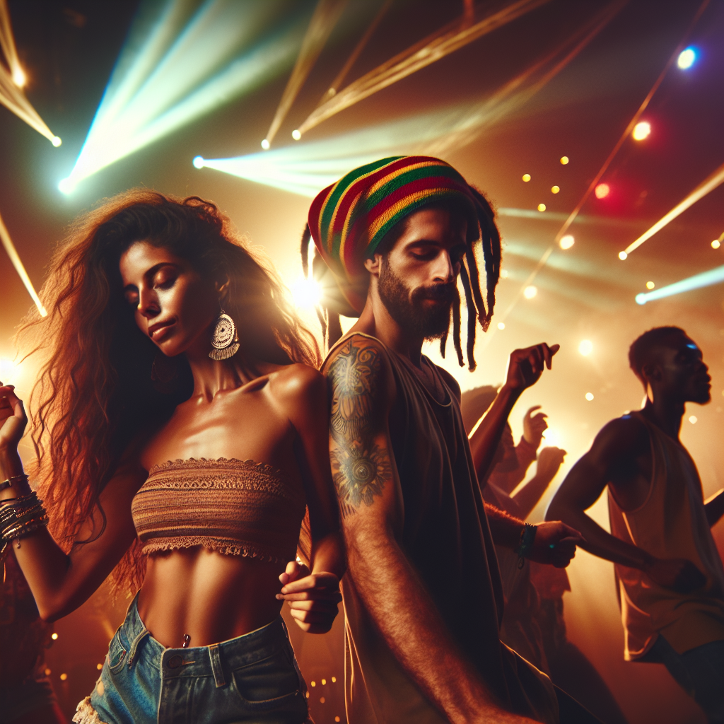 Dance at a reggae or world music festival