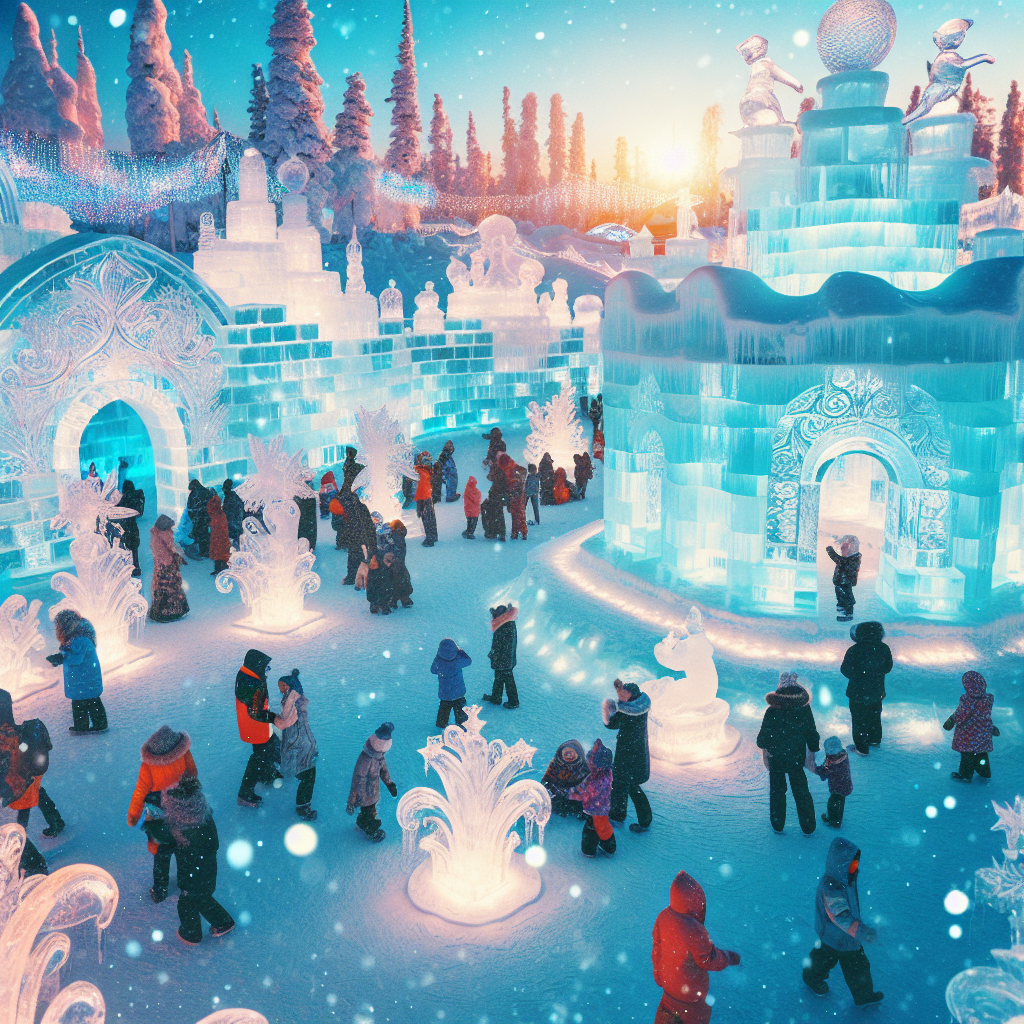 Experience a winter festival or ice sculpture event